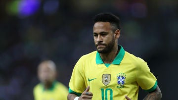Neymar, con la selección brasileña