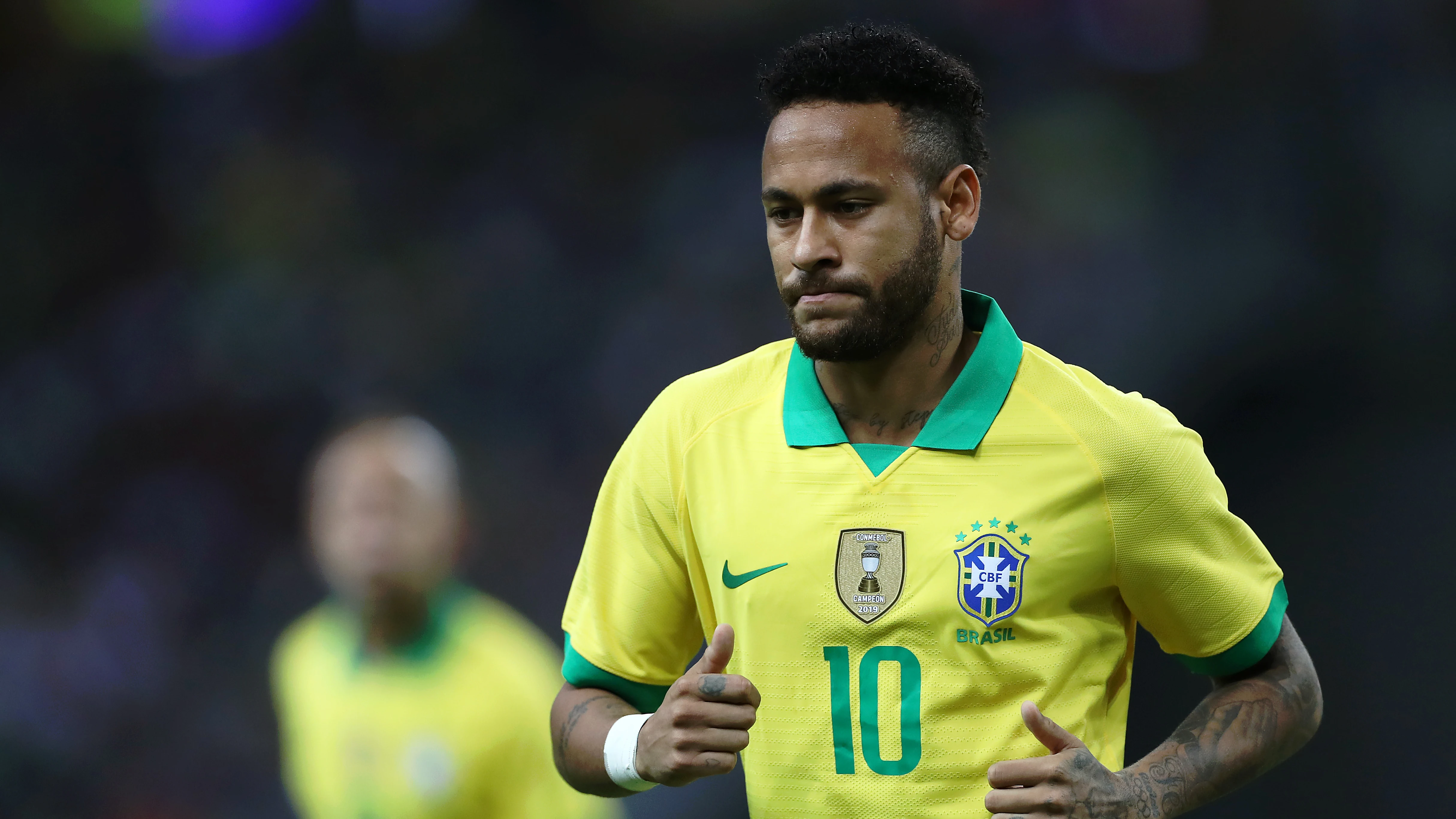 Neymar, con la selección brasileña