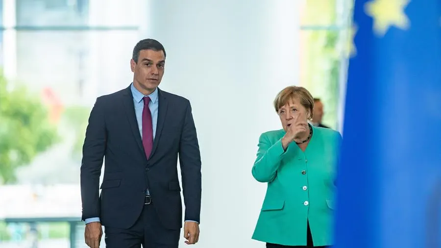 Pedro Sánchez y Angela Merkel