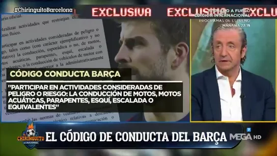 Documento exclusivo: Piqué contraviene el código de conducta del Barcelona Documento exclusivo: Piqué contraviene el código de conducta del Barcelona