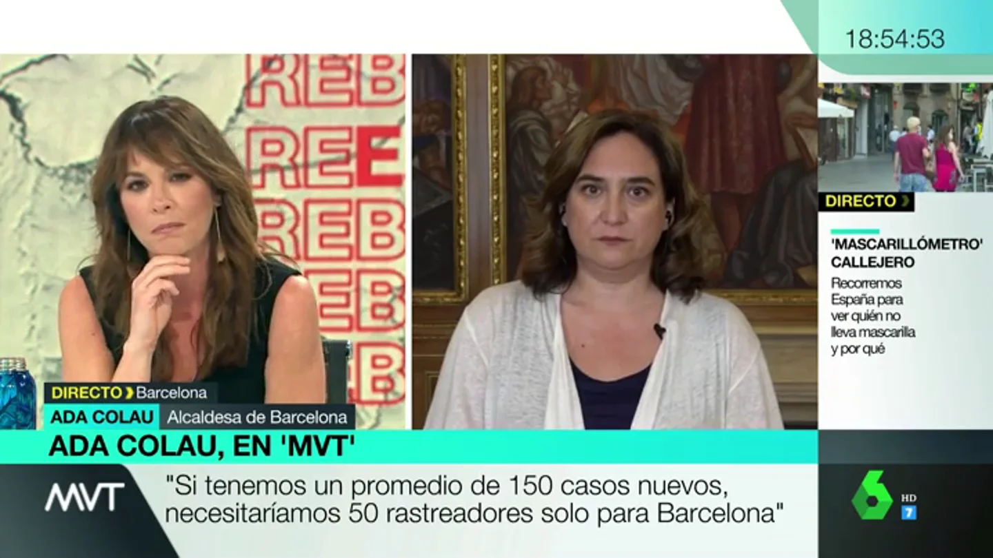 Colau exige a la Generalitat aumentar los rastreadores del coronavirus: "Hay 120 en toda Cataluña y se necesitarían 50 para Barcelona" Colau exige a la Generalitat aumentar los rastreadores del coronavirus: "Hay 120 en toda Cataluña y se necesitarían 50 para Barcelona"