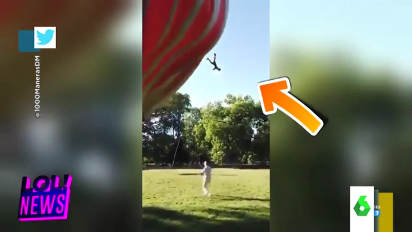 El impactante vídeo en el que una persona sale volando tras quedar enganchada en un globo aerostático El impactante vídeo en el que una persona sale volando tras quedar enganchada en un globo aerostático