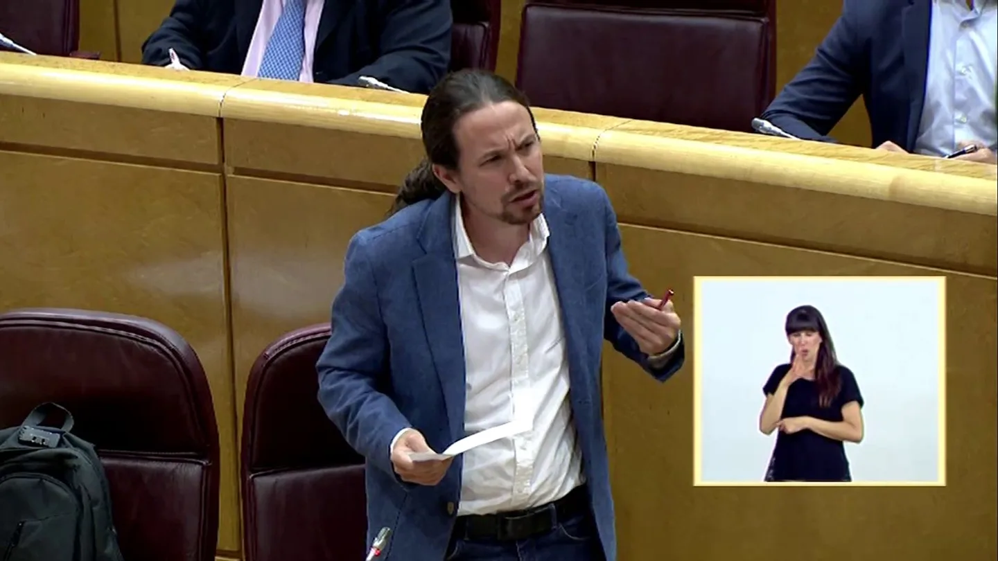 Pablo Iglesias en el Senado Pablo Iglesias en el Senado