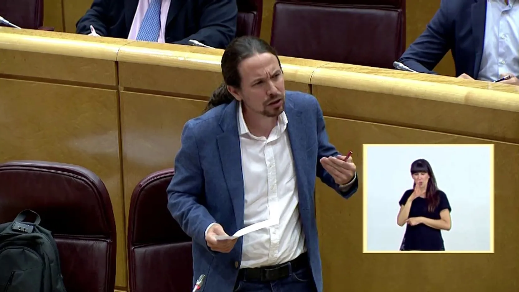 Pablo Iglesias en el Senado