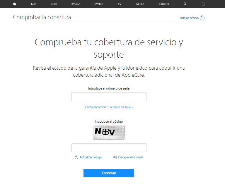 Comprobación de cobertura de servicio y soporte