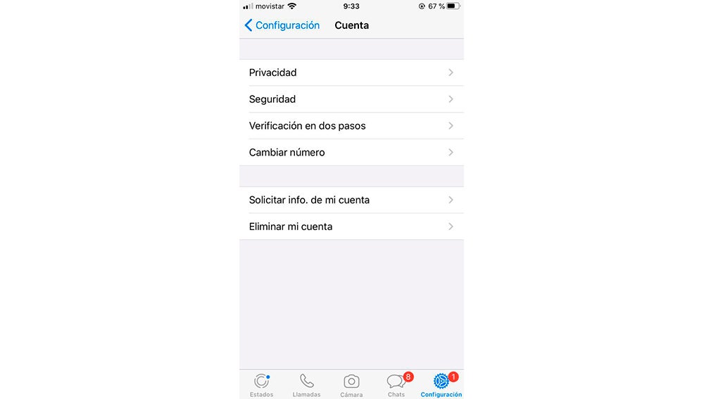Bloqueo app Whatsapp