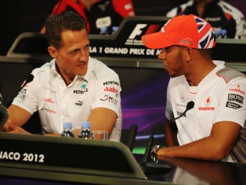 Michael Shumacher y Lewis Hamilton Michael Shumacher y Lewis Hamilton