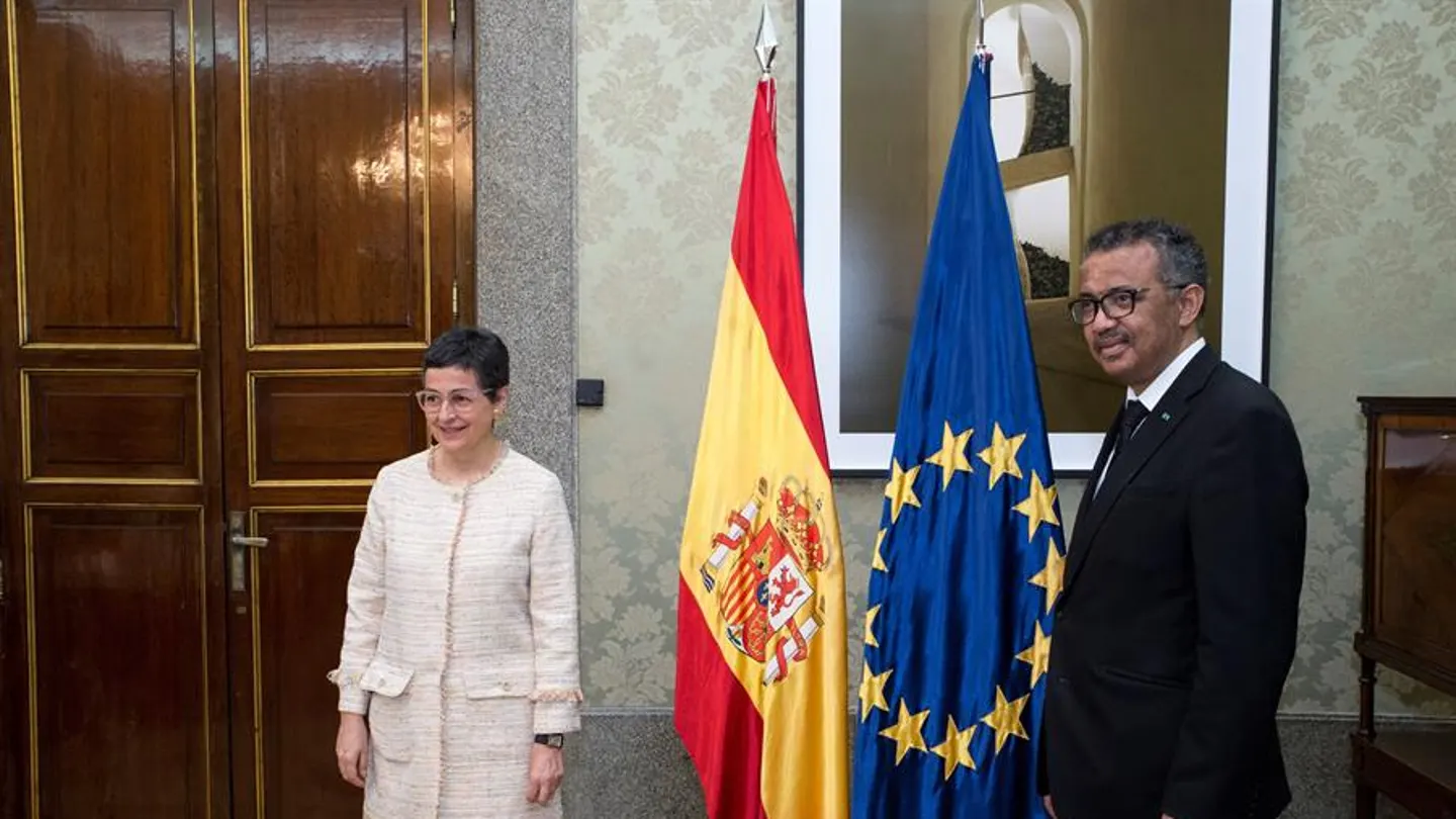 Arancha González Laya se reúne con el director general de la OMS, Tedros Adhanom Ghebreyesus Arancha González Laya se reúne con el director general de la OMS, Tedros Adhanom Ghebreyesus