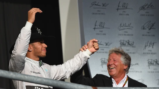 Lewis Hamilton y Mario Andretti Lewis Hamilton y Mario Andretti