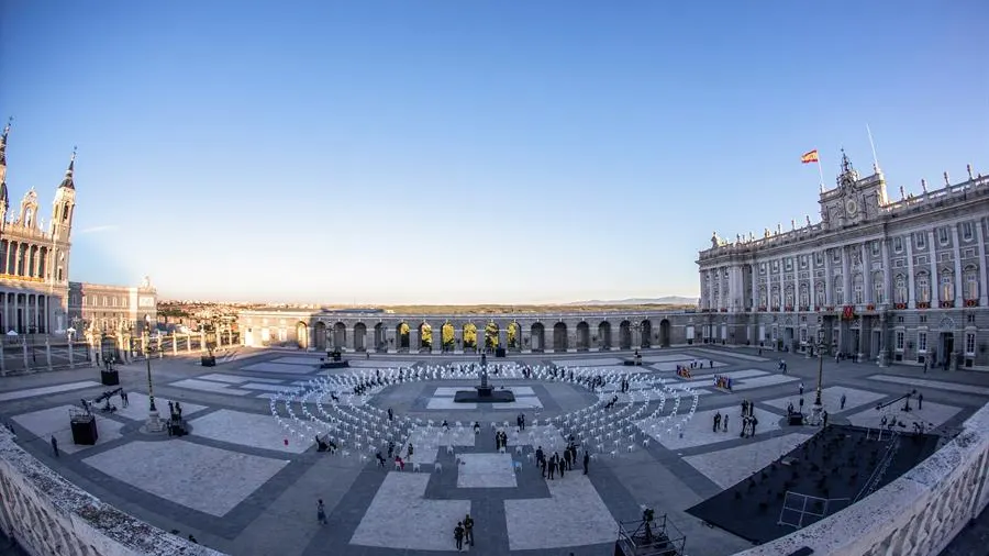 Vista general del Patio de la Armería del Palacio Real.