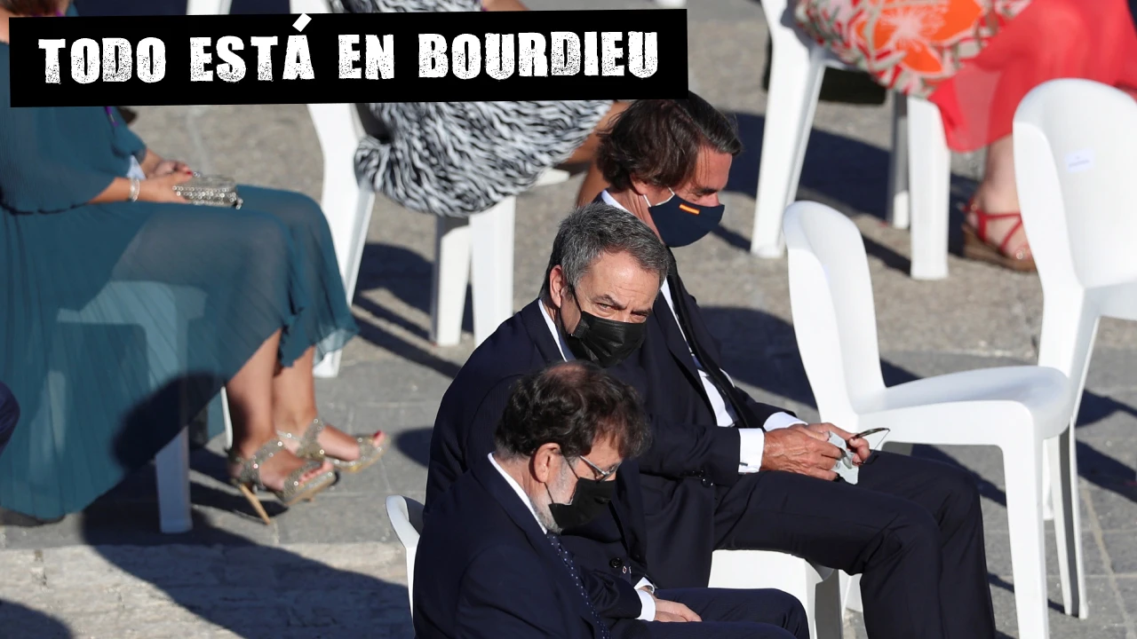 José María Aznar (d), José Luis Rodríguez Zapatero(2d) y Mariano Rajoy (3d), durante el homenaje de Estado a las víctimas de la pandemia de coronavirus