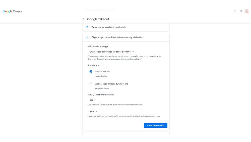 Hacer copia seguridad Gmail. Paso 4