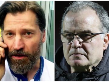 NIkolaj Coster-Waldau, Jaime Lannister en Juego de Tronos, y Marcelo Bielsa NIkolaj Coster-Waldau, Jaime Lannister en Juego de Tronos, y Marcelo Bielsa
