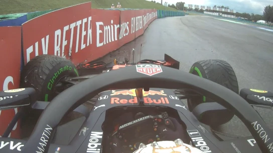 Max Verstappen, contra el muro Max Verstappen, contra el muro