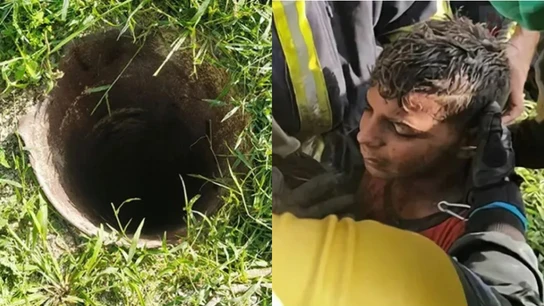 Imagen del niño rescatado de un pozo en La Habana Imagen del niño rescatado de un pozo en La Habana