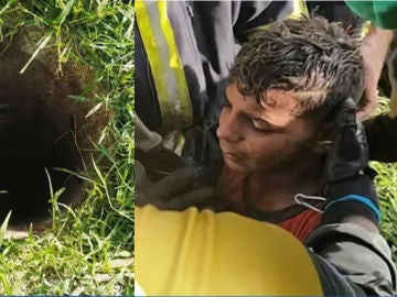 Imagen del niño rescatado de un pozo en La Habana Imagen del niño rescatado de un pozo en La Habana