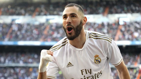 Karim Benzema celebra un gol Karim Benzema celebra un gol