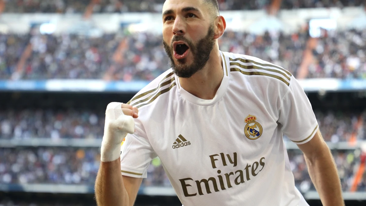 Karim Benzema celebra un gol