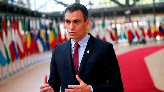 Pedro S&aacute;nchez a su llegada a la cumbre europea