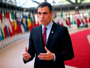 Pedro Sánchez a su llegada a la cumbre europea Pedro Sánchez a su llegada a la cumbre europea