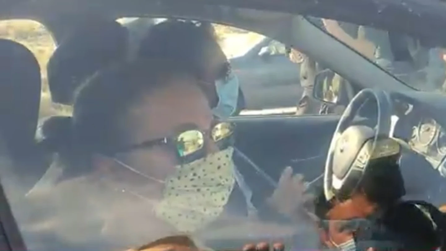 Francisca González a su salida de prisión con el tercer grado Francisca González a su salida de prisión con el tercer grado