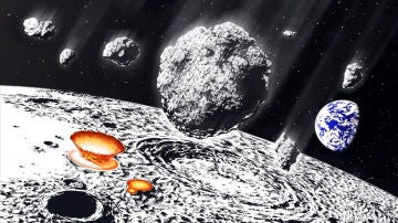 Bombardeo de meteoritos en la Luna