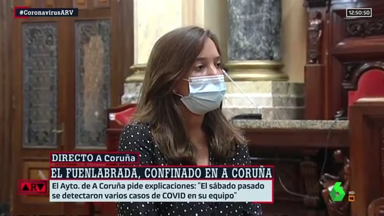 La alcaldesa de A Coruña, indignada por el brote de Covid del Fuenlabrada: "¿Acaso los futbolistas no contagian? La alcaldesa de A Coruña, indignada por el brote de Covid del Fuenlabrada: "¿Acaso los futbolistas no contagian?
