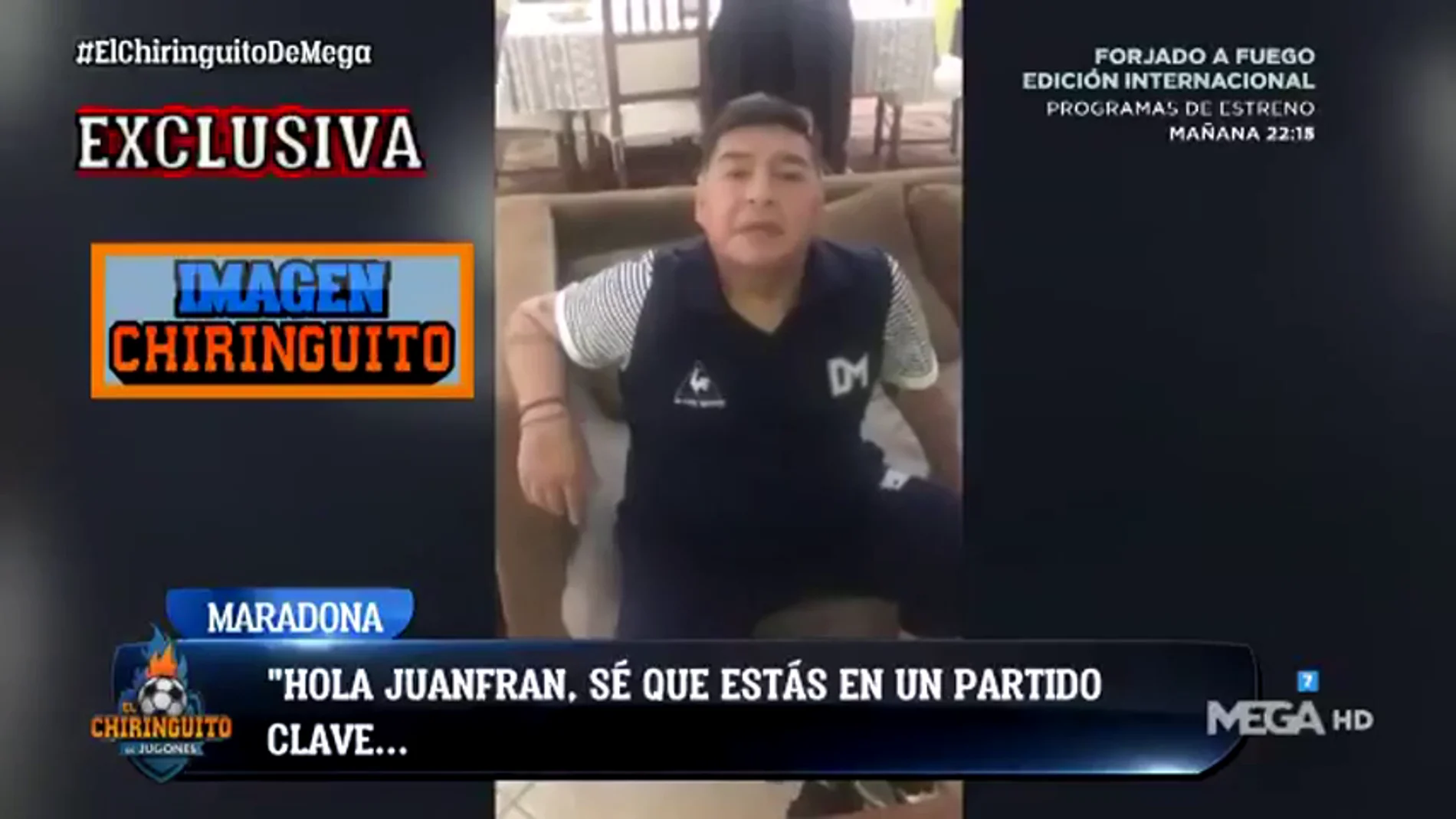 Exclusiva 'El Chiringuito': El vídeo de Maradona que motivó al Lugo para conseguir la permanencia