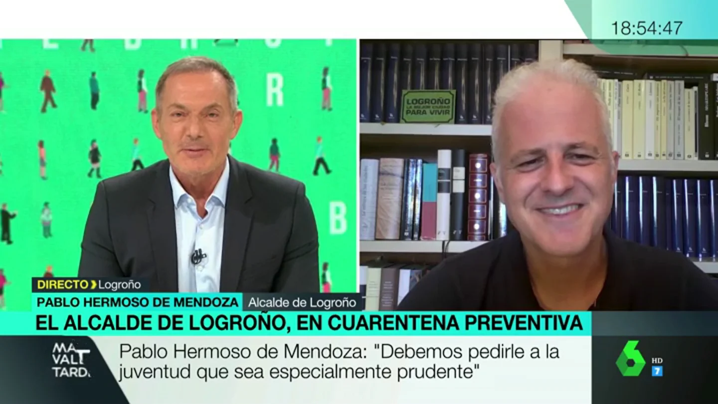 El alcalde de Logroño, aislado tras estar en contacto con un positivo en Covid: "Tenemos que ser extremadamente cautos" El alcalde de Logroño, aislado tras estar en contacto con un positivo en Covid: "Tenemos que ser extremadamente cautos"