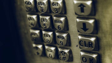 Teclado de una cabina de teléfono