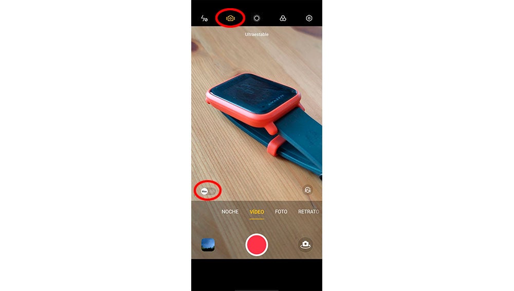Consulta si la cámara de tu móvil cuenta con un estabilizador automático