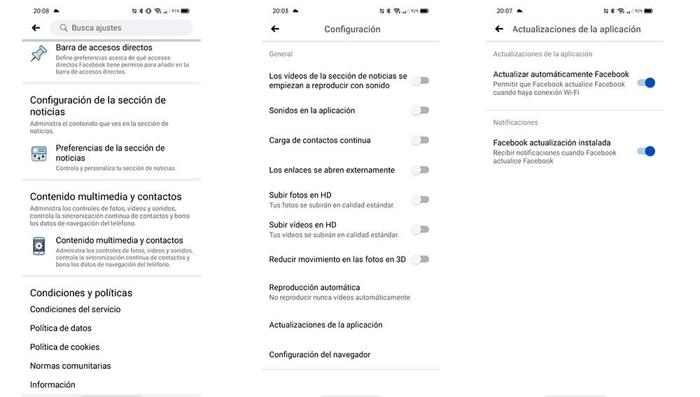Ahorrando datos en Facebook