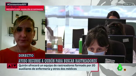 La presidenta de la Asociación Madrileña de Enfermería, Alda Recas enfermera