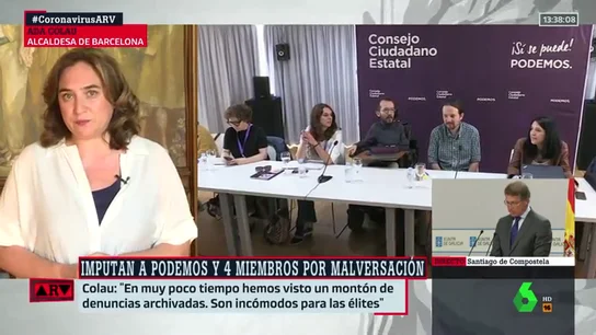 La alcaldesa de Barcelona. Ada Colau. colau