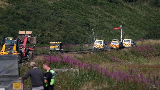 Imagen del accidente de tren en Escocia Imagen del accidente de tren en Escocia