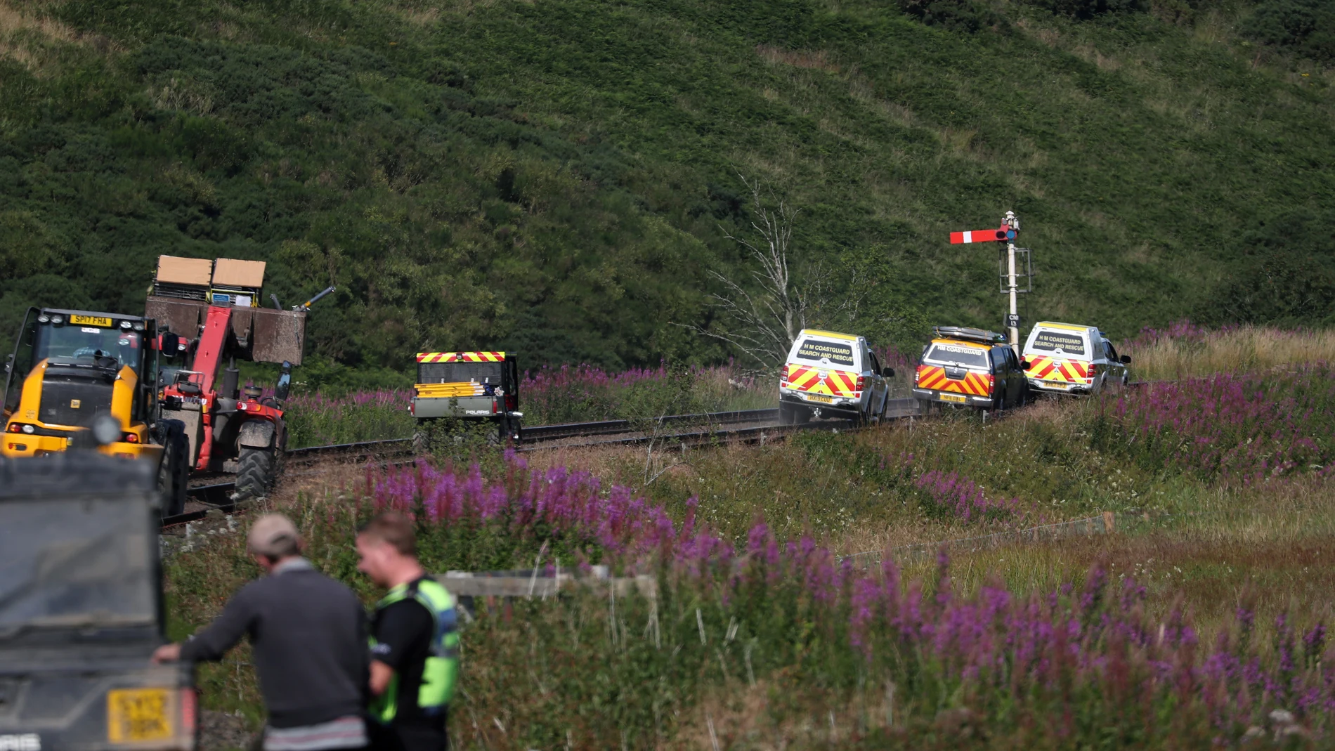 Imagen del accidente de tren en Escocia