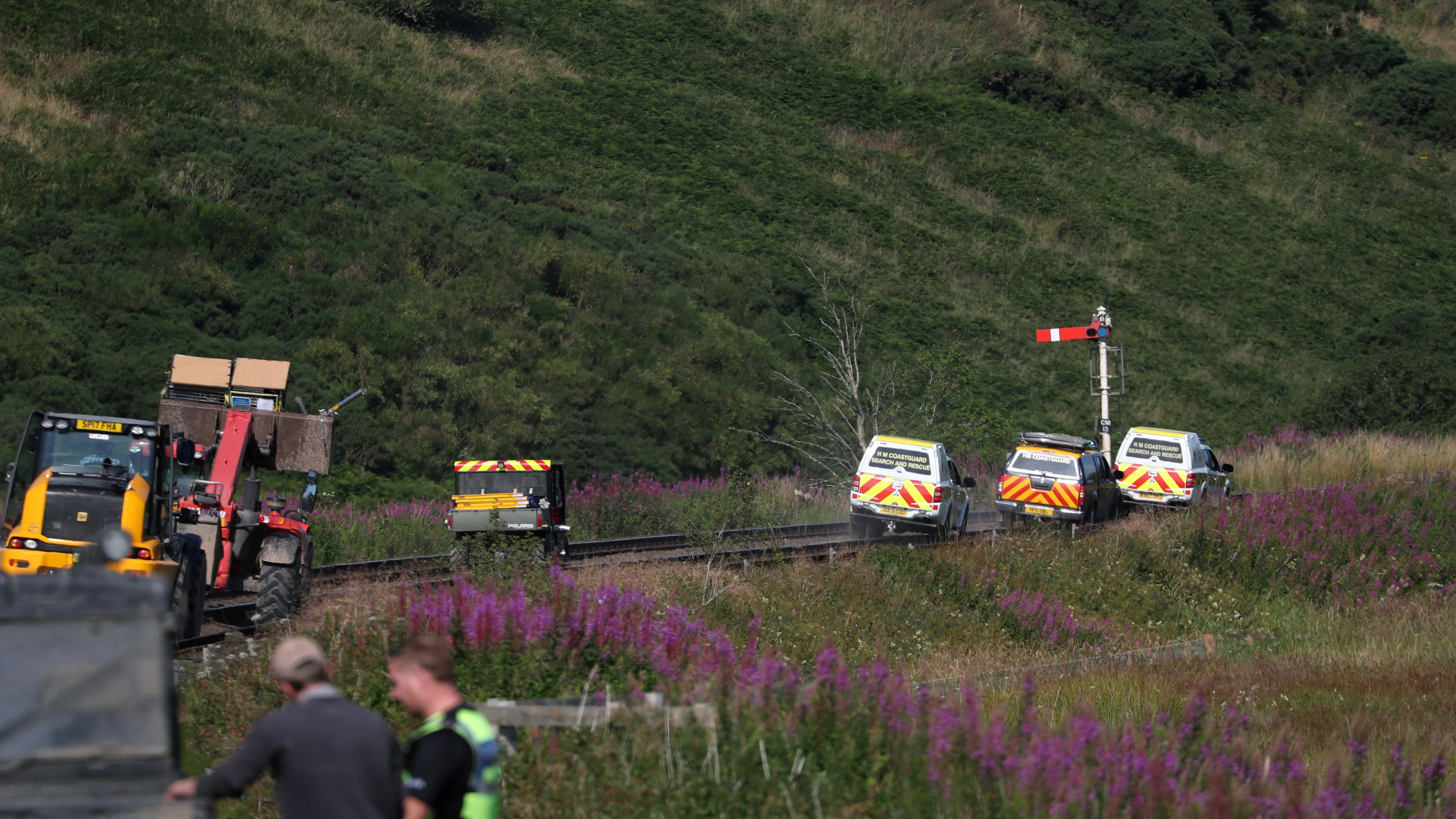 Imagen del accidente de tren en Escocia