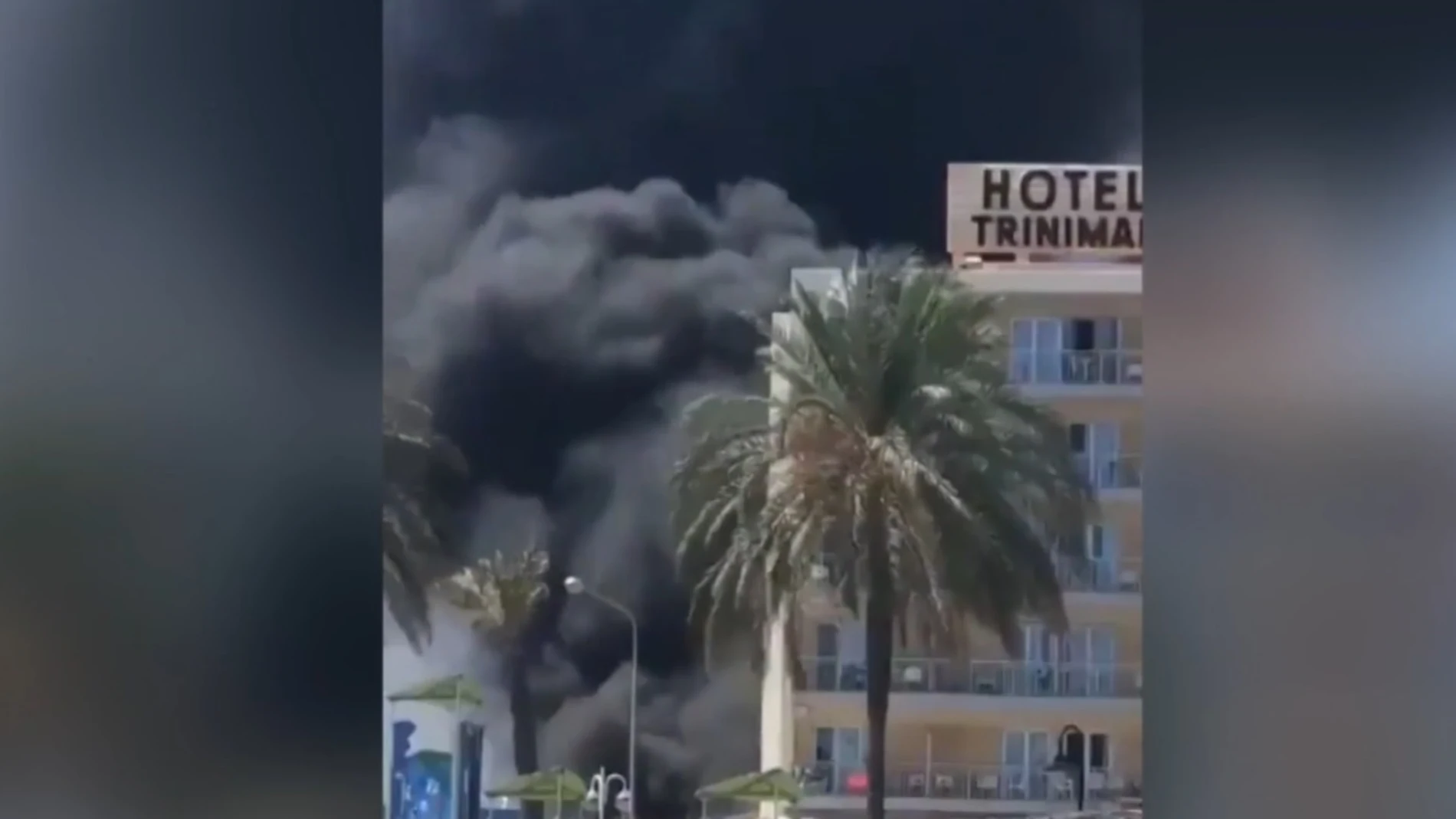 Incendio en un hotel de Benicàssim (Castellón)