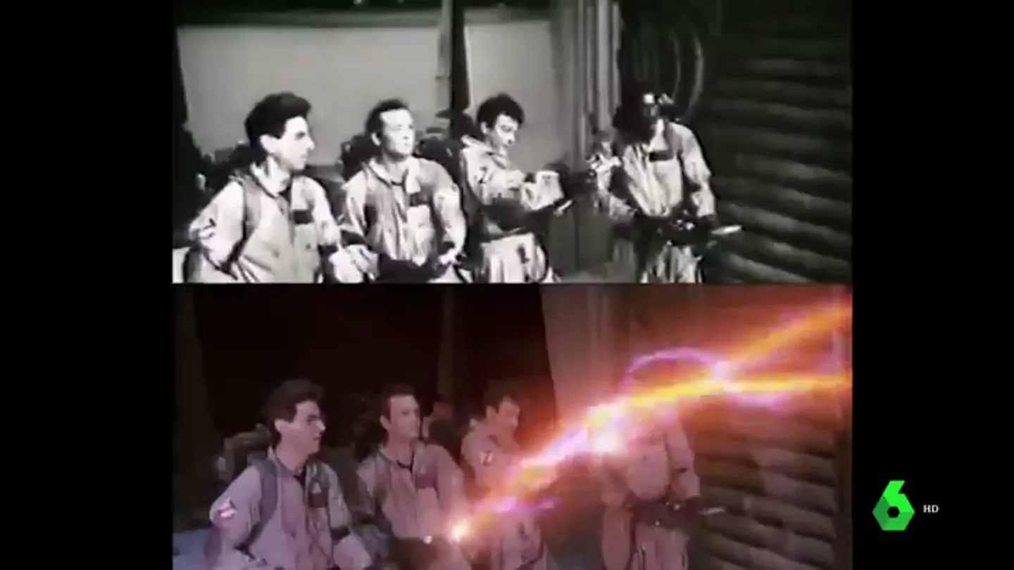 Escena de Cazafantasmas con y sin efectos especiales Escena de Cazafantasmas con y sin efectos especiales