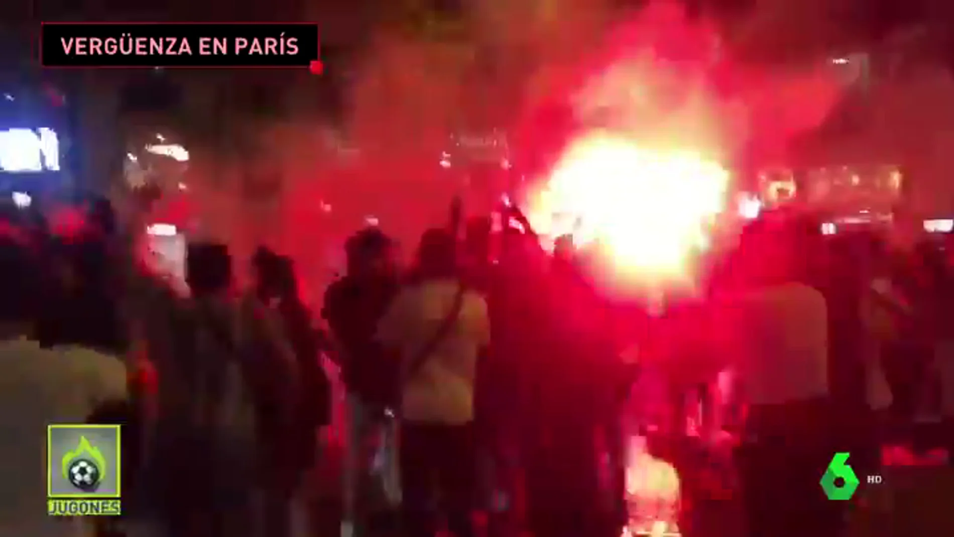 Disturbios en París tras la clasificación del PSG a semifinales de la Champions