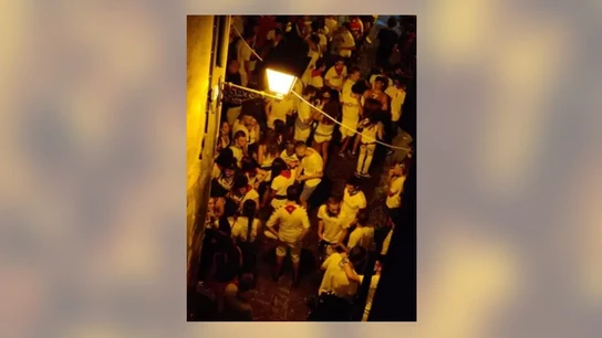 Fotografía facilitada por la Policía Local de Tafalla del desalojo de los jóvenes Fotografía facilitada por la Policía Local de Tafalla del desalojo de los jóvenes
