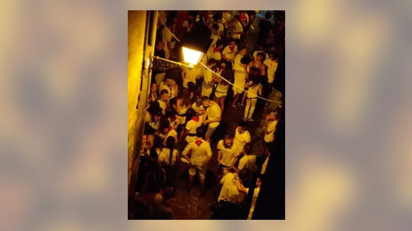 Fotografía facilitada por la Policía Local de Tafalla del desalojo de los jóvenes Fotografía facilitada por la Policía Local de Tafalla del desalojo de los jóvenes