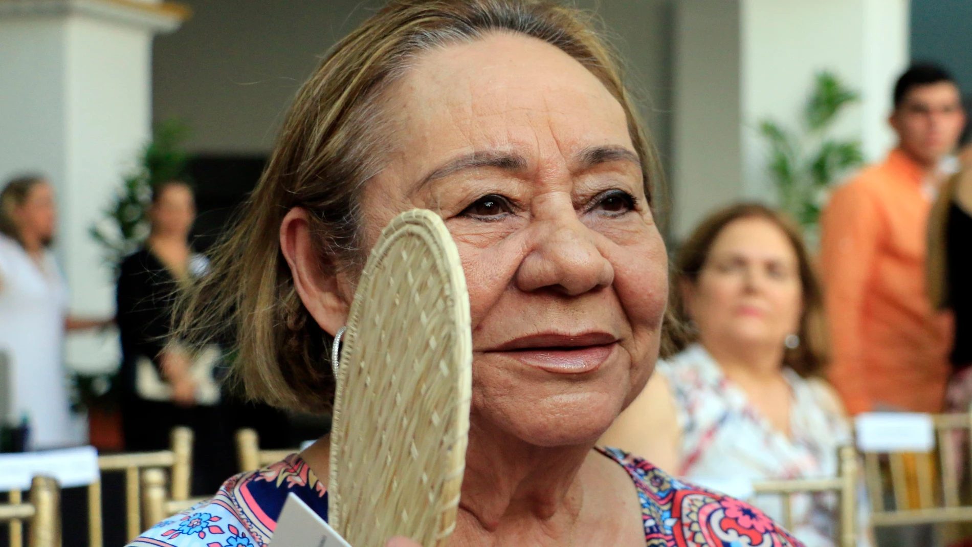 Mercedes Barcha, mientras participaba en una ceremonia en el Claustro de la Merced en Cartagena
