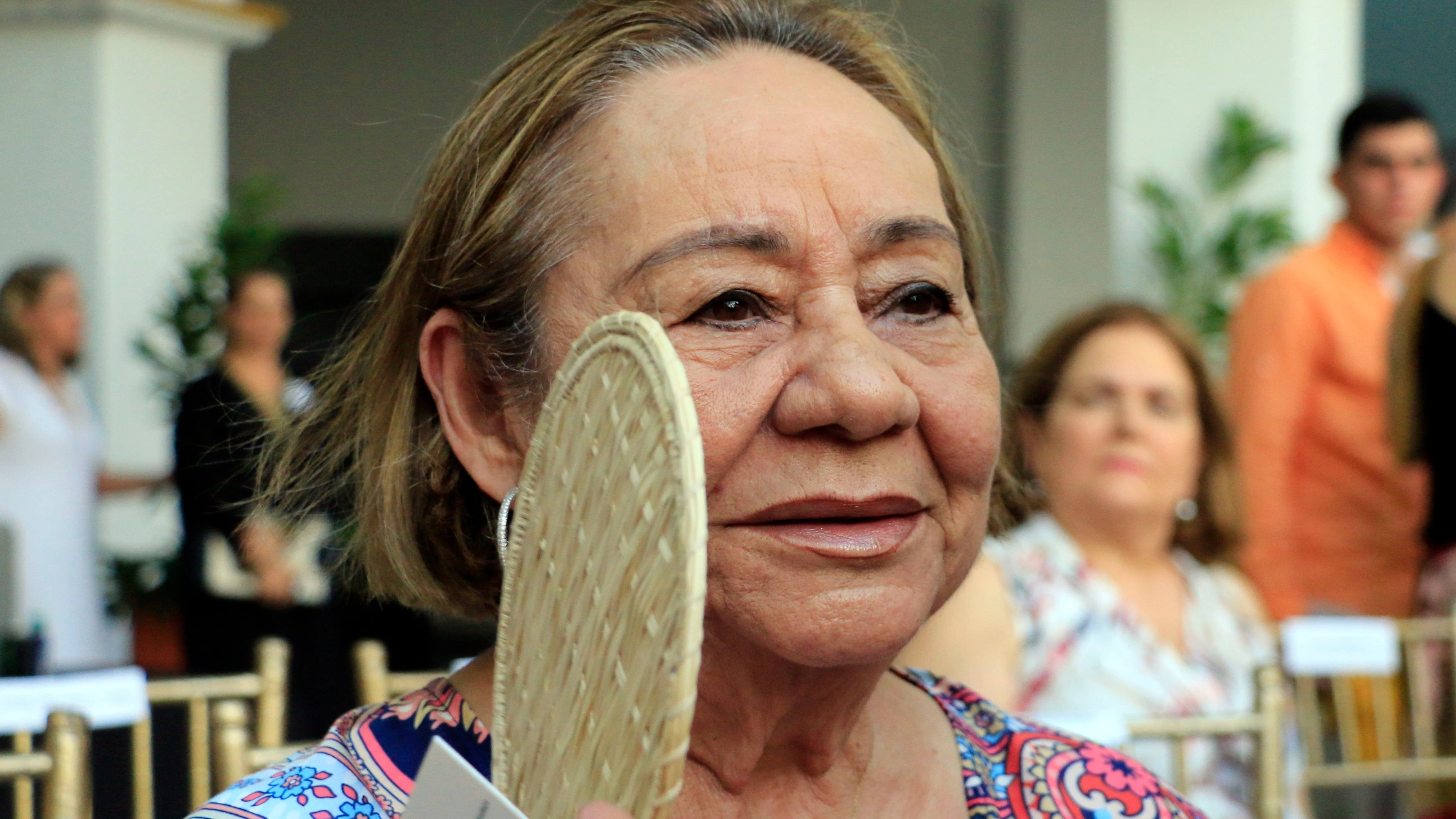 Mercedes Barcha, mientras participaba en una ceremonia en el Claustro de la Merced en Cartagena