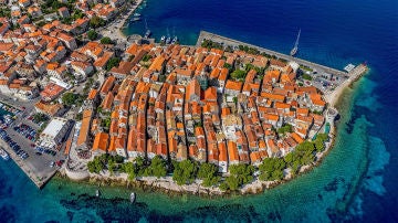 Foto aérea de Korcula