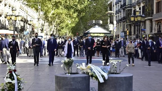 Torra, Colau, Batet e Illa en el tercer aniversario del 17A Torra, Colau, Batet e Illa en el tercer aniversario del 17A