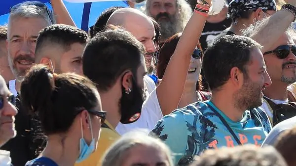 Manifestación antimascarillas en Madrid