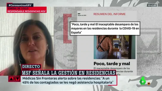 Ximena de Lollo, responsable de la respuesta en residencias de Médicos Sin Fronteras MSF