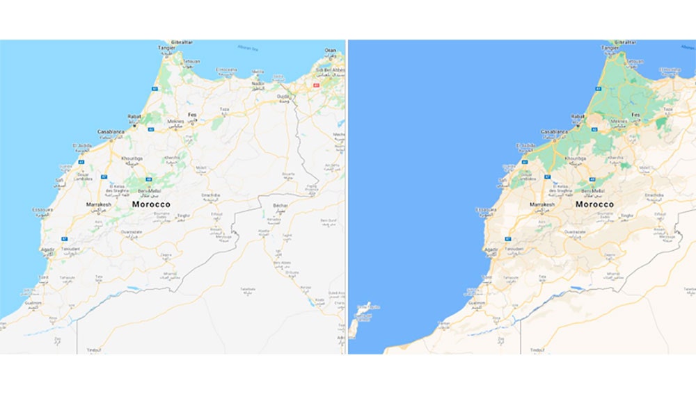 Antes y después de Google Maps