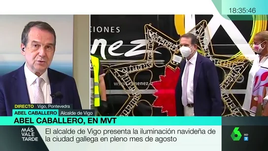 Abel Caballero, alcalde de Vigo, ya ha presentado la iluminación navideña en pleno agosto. Abel